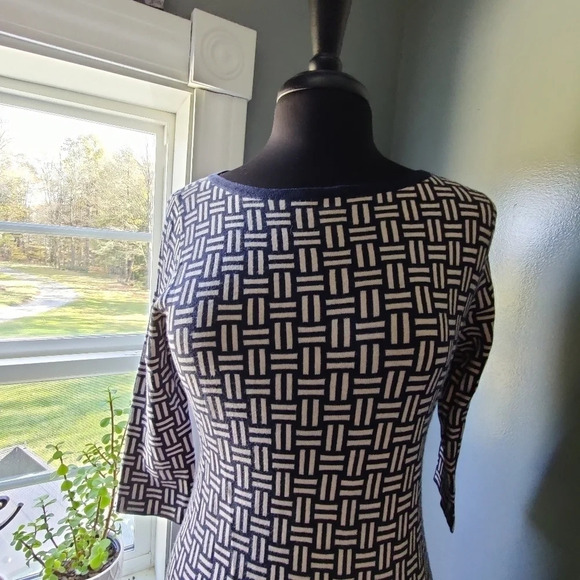 Boden Intarsia Knit 3/4 Sleeve Dress - Picture 2 of 4